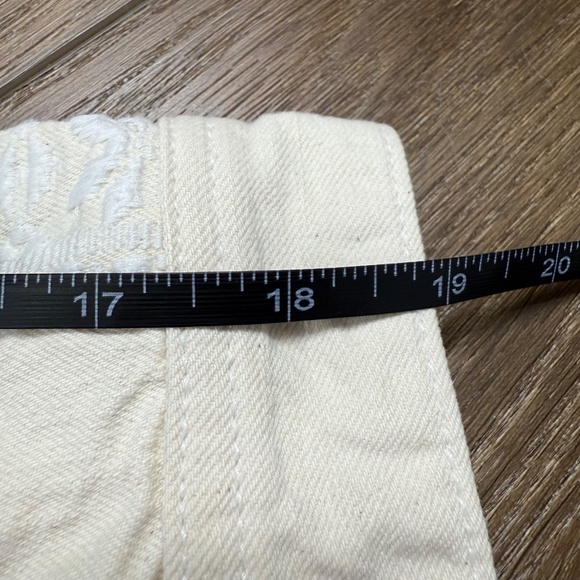 Crewcuts By J. Crew Girls Cream Denim Jean Jacket, Button Front, Embroidered 10 - Picture 4 of 16